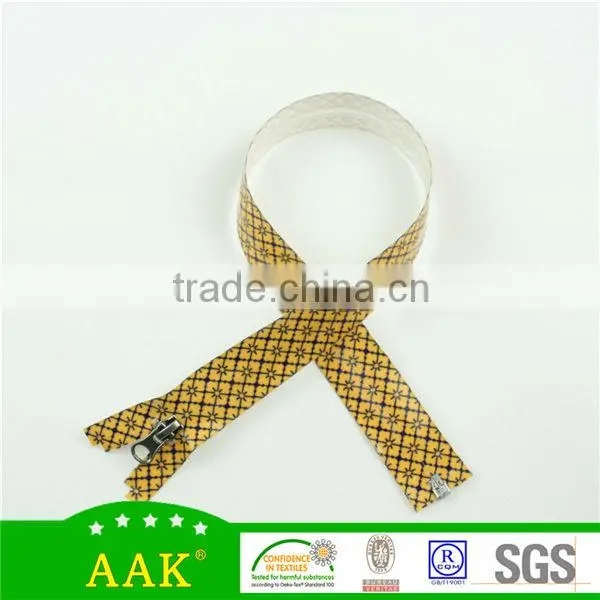 High quality polished lace #5 fancy waterproof open end nylon zipper