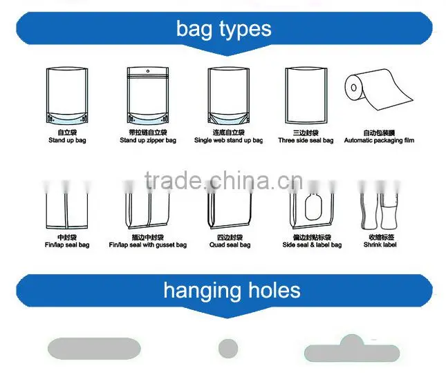 Zip lock electronic appliances packaging bag
