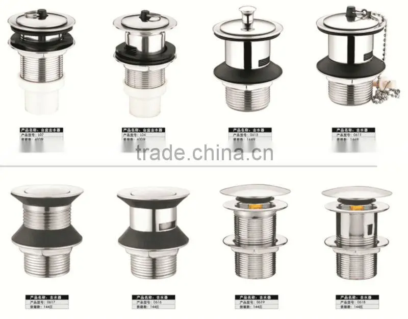WESDA Washroom Basin pop up Style stainless steel Sink Drainer with Overflow Hole