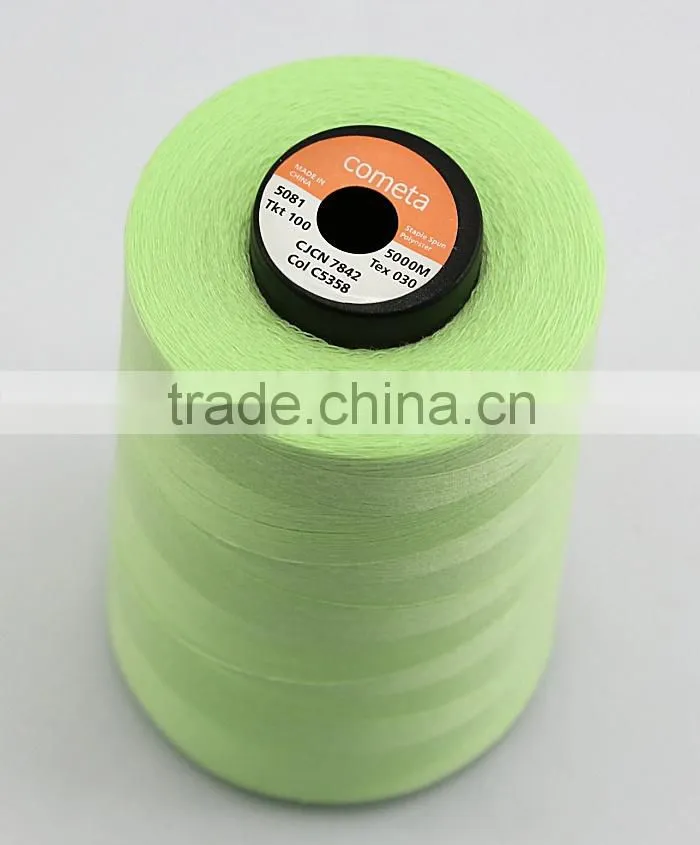 coats 100% staple spun polyester sewing thread