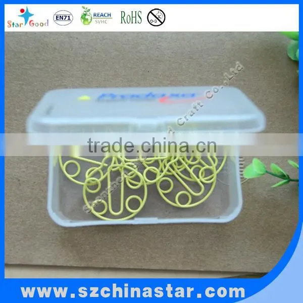 Glasses shape paper clip pack into bottle package