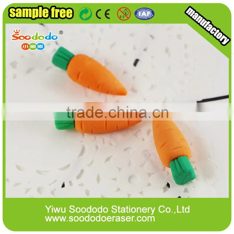 Carrot shape puzzle food eraser set