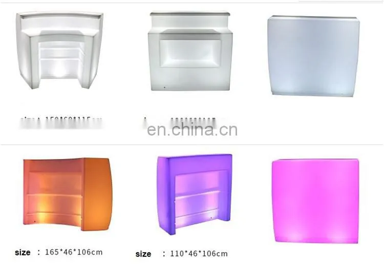 color changing led straight bar design led mobile bar portable cocktail waterproof led bar counter