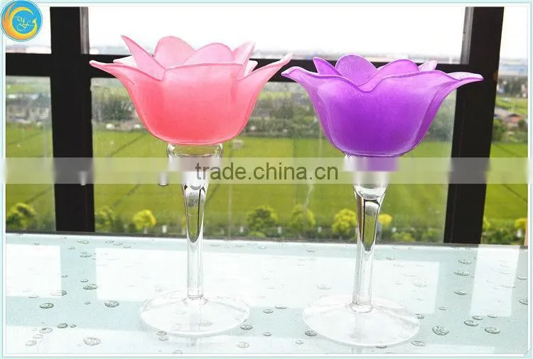 flower glass containers for candles