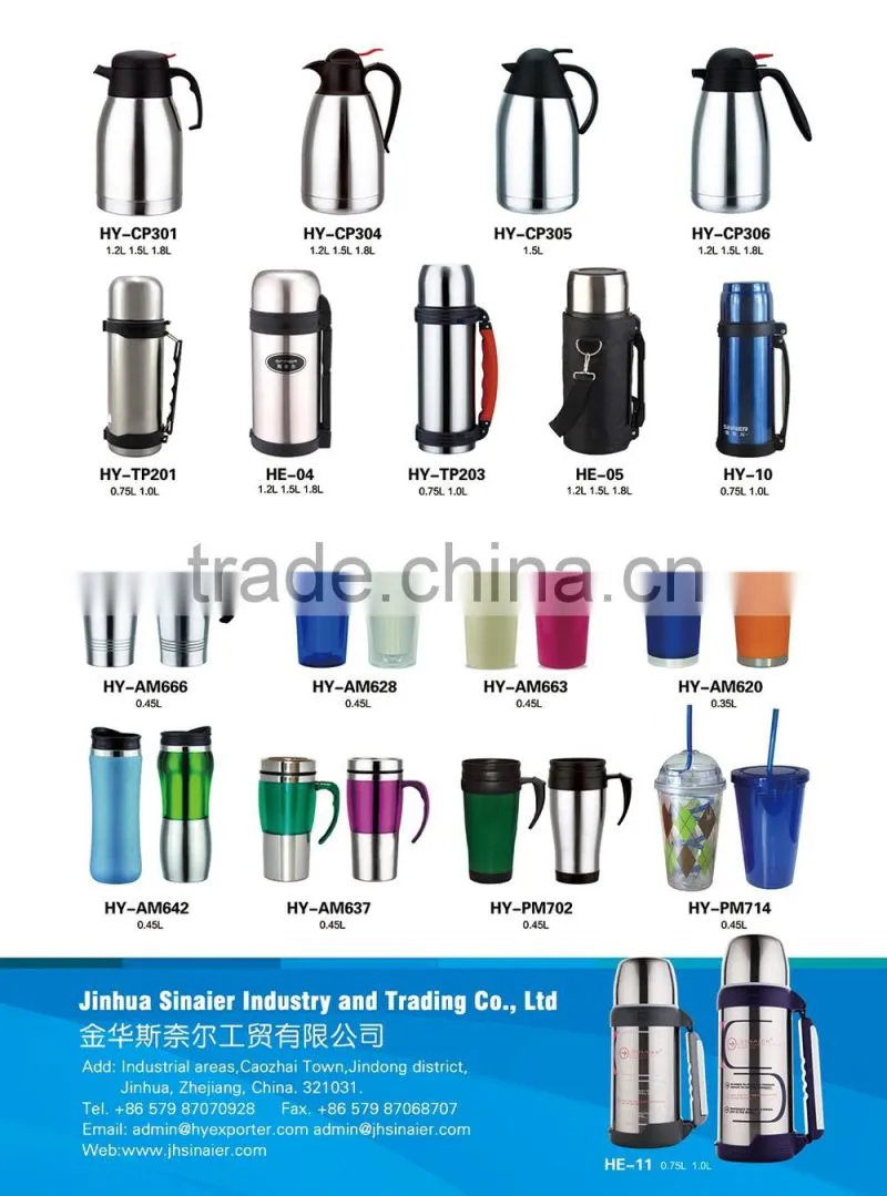 Double wall stainless steel water pot insulated coffee pot