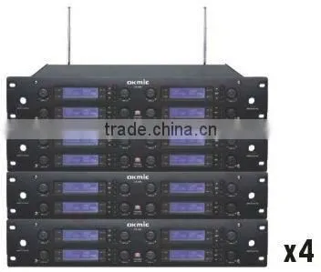 OK-8008 UHF/PLL 8 Channel wirelesss microphone system