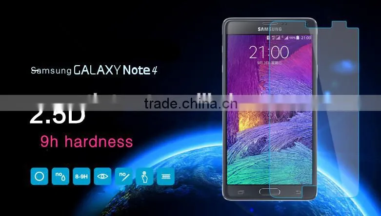 Trade assurance ! 0.26mm 9H Anti-Shock Premium tempered glass mobile screen guard for samsung note 5 OEM ODM