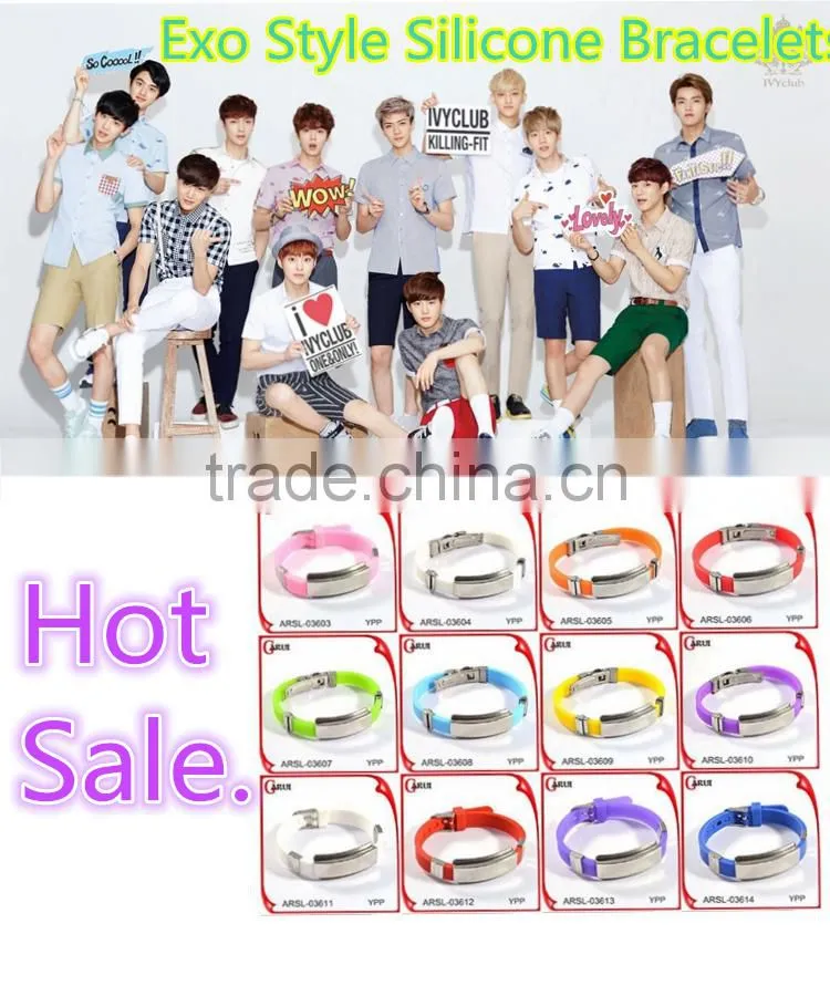 fashion bracelet silicone wristband cross steel silicon bracelet