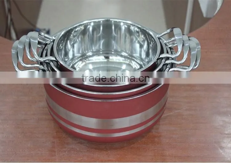 Kitchen Accessories Stainless Steel capsule bottom Cookware Set / colored Cooking Pot / Stock Pot Set