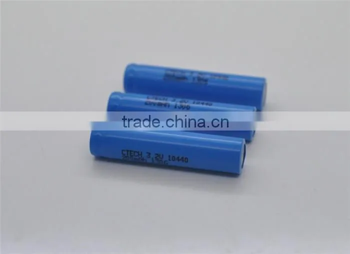 3.2V IFR10440 AAA size lithium battery LiFePo4 type rechargeable cell