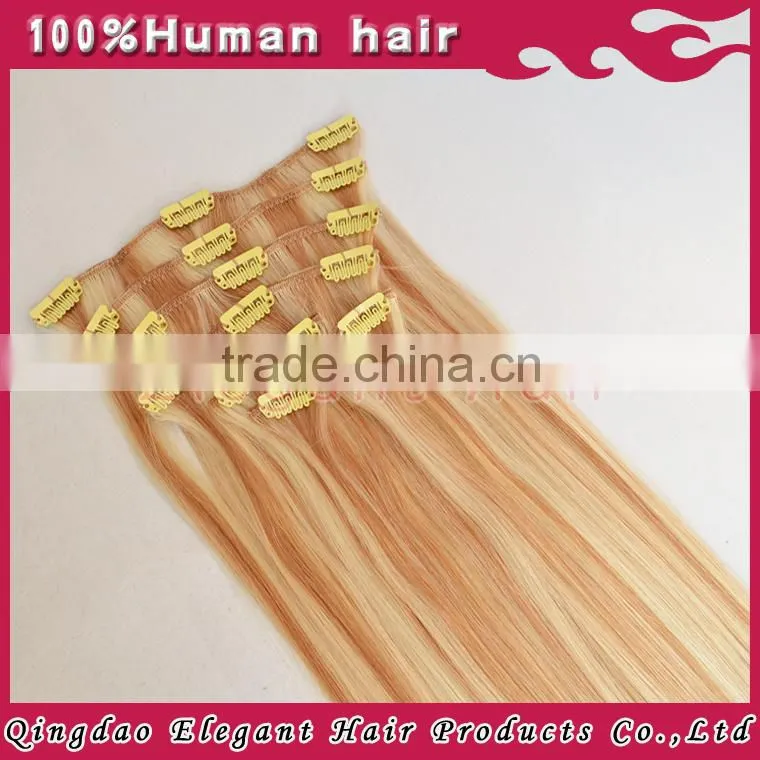 70 300g excellent hot sale human clip in human hair extensions 300g