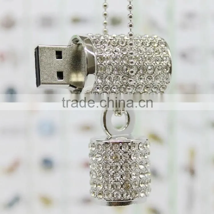 8GB jewelry crystal lipstick Model USB Flash drive 2.0 pen stick flash memory