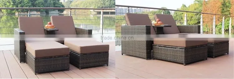 Multifunction New Design Double Outdoor Living Garden Daybed Philippines Bamboo And Rattan Furniture