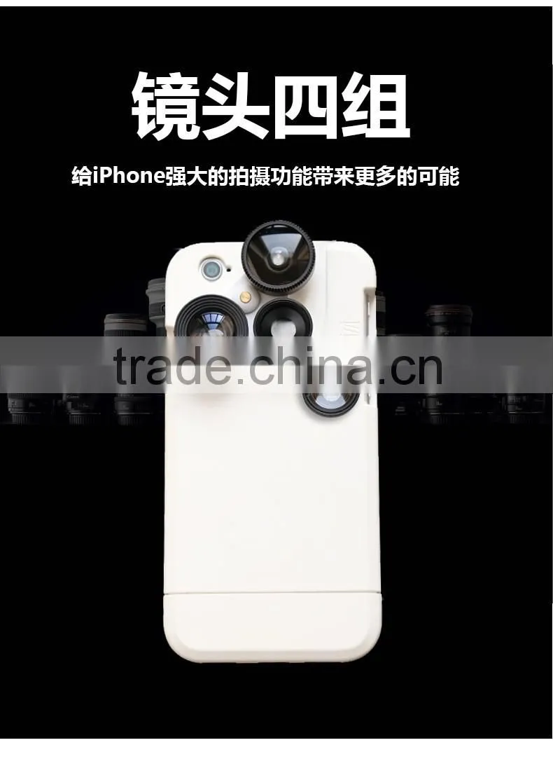 For iphone 6s/6s plus Case and 4 in 1 lens solution for cameras iZZi Slim white color