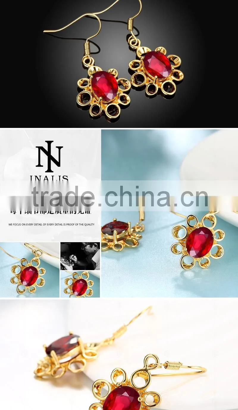 Christmas 18K gold plated tourmaline Zircon earrings wholesale