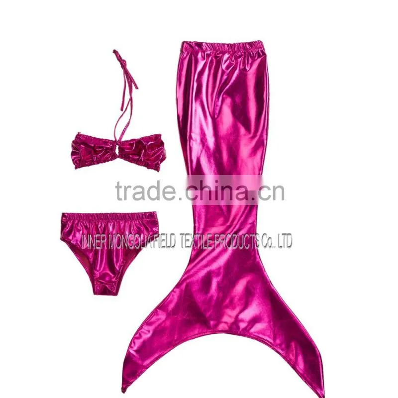 Girls Kids Mermaid Tail Swimmable Bikini Set