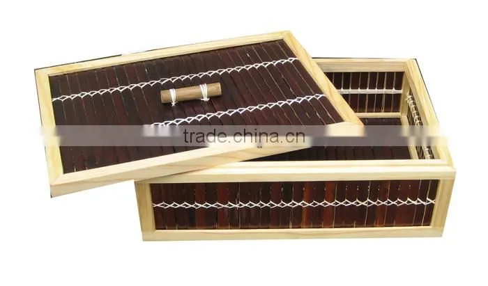 wooden frame bamboo box