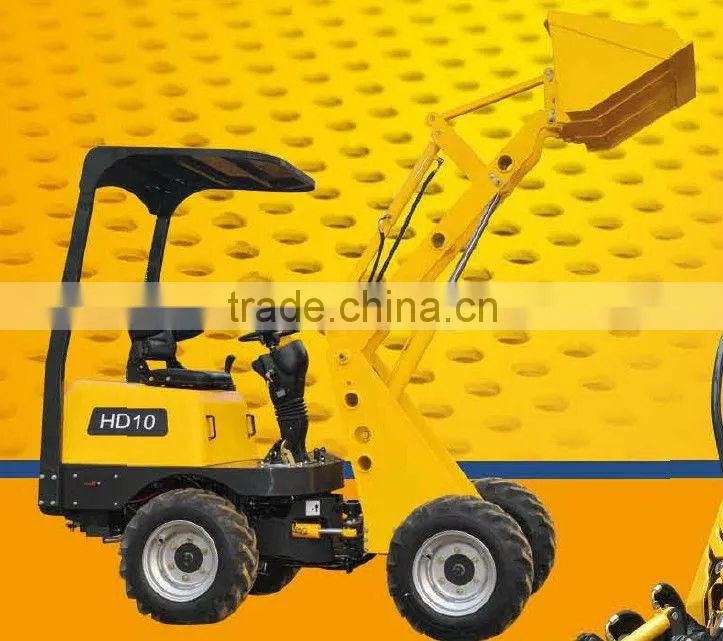 mini wheel loader 4wd,load 1.0ton,can change to dumper easily