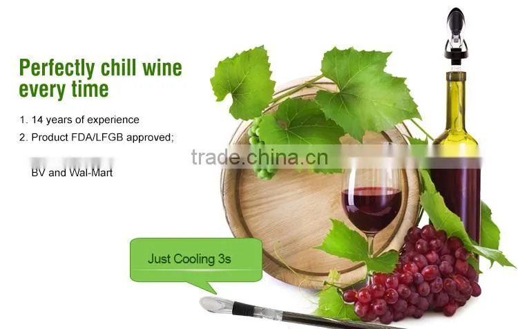 top sale ice beer bottle cooler stick, high quality Wine Chiller Stick