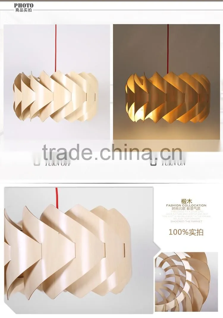 LED pendant Light JK-8005B-27 Decor European Modern Wooden Hive LED Indoor pendant lamp