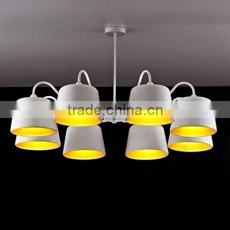 white modern chandelier & pendant light