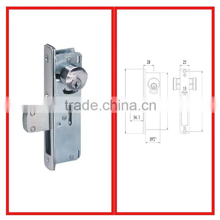 Aluminium window handle lock with pin