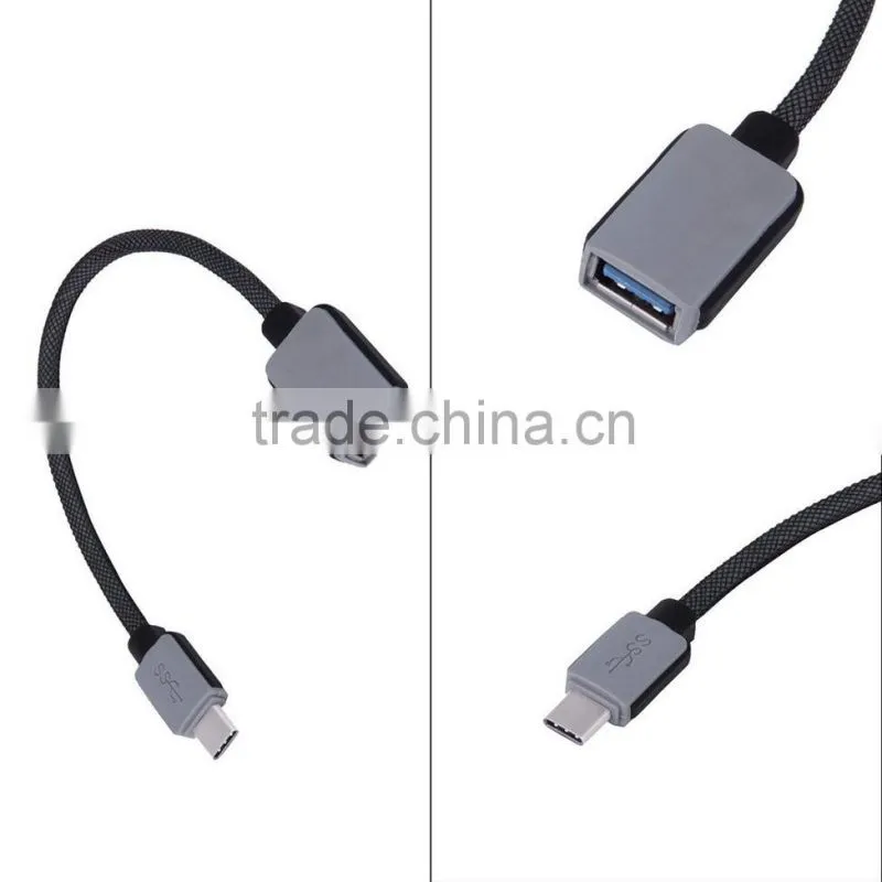 0.2MUSB Type C to USB Type A Male to Female OTG Data Connector Cable Adapter