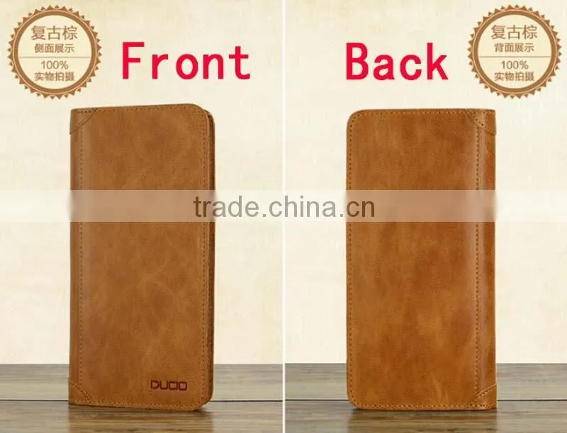 Multifunction high quality real leather men wallet wholesale for iphone6
