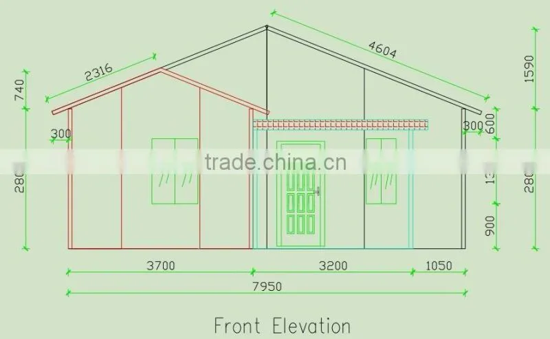 Promotion price prefab / prefabricated house plans for family living houses or guest houses