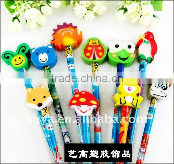 Chic plastic custom pencil topper for children's gifts