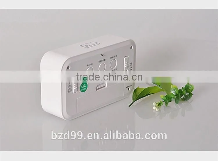 New Design Promotion Item Smart Voice Telling Multi-functional USB Digital LCD Display Alarm Clock