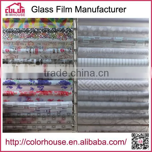 Etched protective film for window stained glass window film