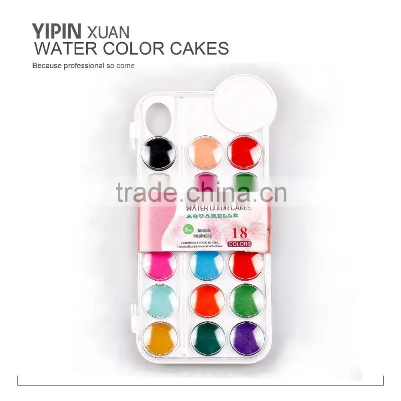 Wholesale Washable 18 Colors Dry Water Color Cake For Children