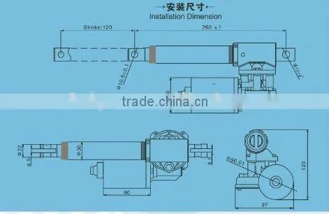 4000N electric linear actuator for desk