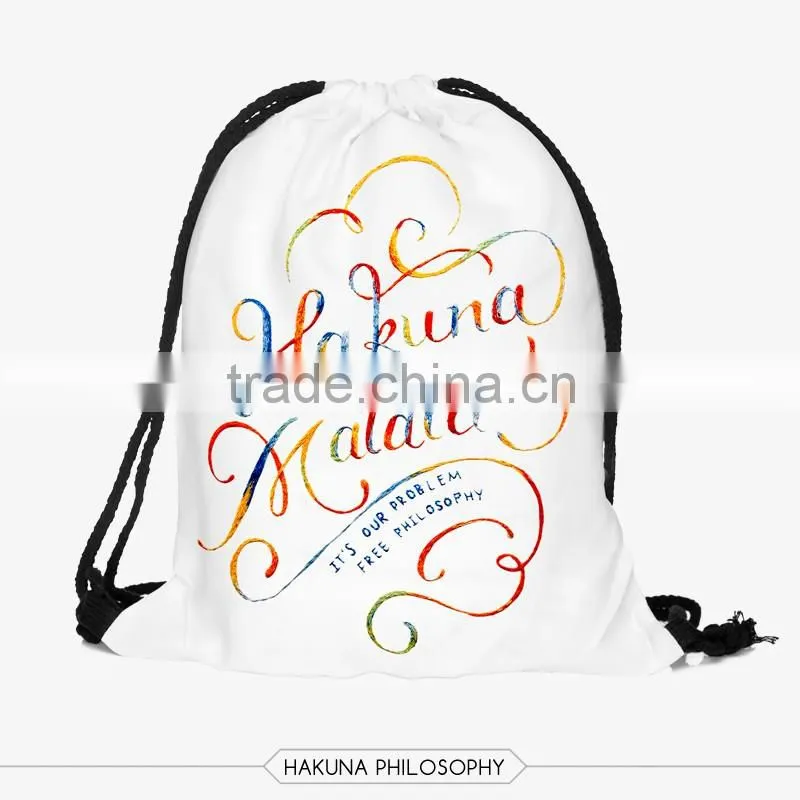 High Quality Custom 3D Print Wholesale Polyester Fabric Folding Shopping Bag