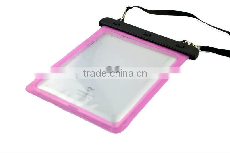 Factory plastic pvc waterproof bag for ipad touch clear transparent window