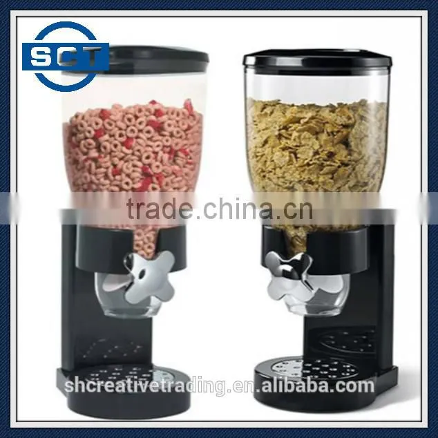 Single Cereal Dispenser Dry Cereal Kitchen Food Snack Storage Dispenser