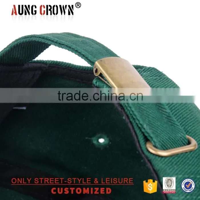custom 100% cotton custom green baseball cap
