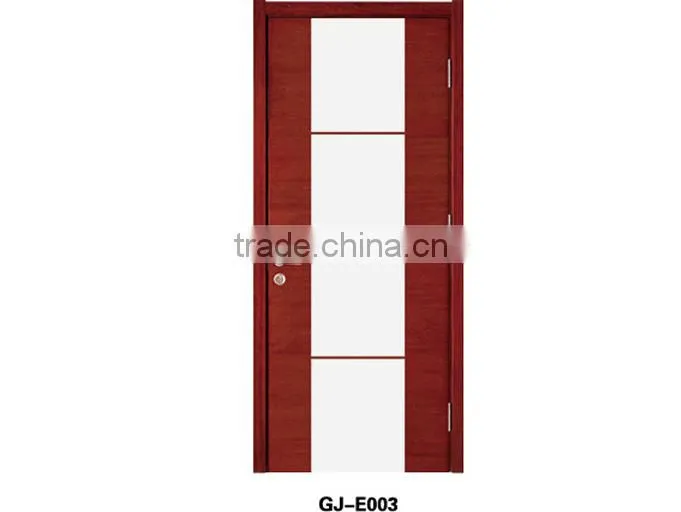 6mm MDF Wood Door Leaf PVC Bathroom Wooden Door Design