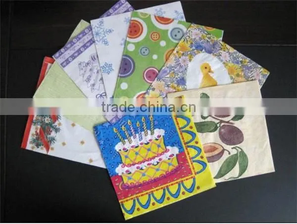 high quality logo printed colorful feature paper napkins for dinner