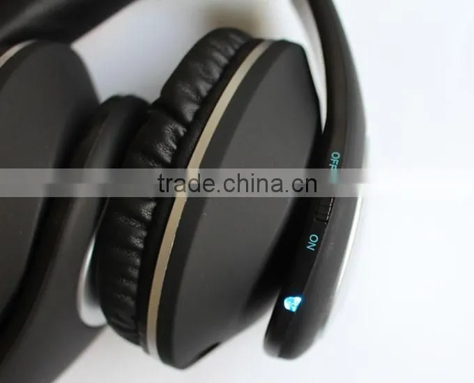 Best cost headphone wireless bluetooth function headband headset with rechargeable battery