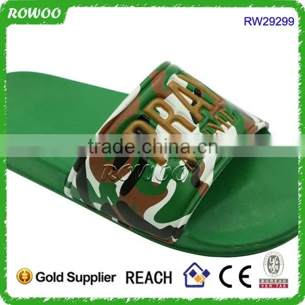New design Men Bathroom Slippers Soft Customized Logo Slides Indoor Flat Sandals