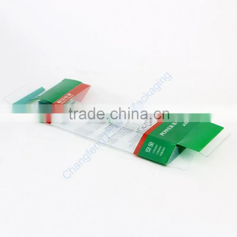 Fashionable Custom Logo Transparent Power Bank Packing Box