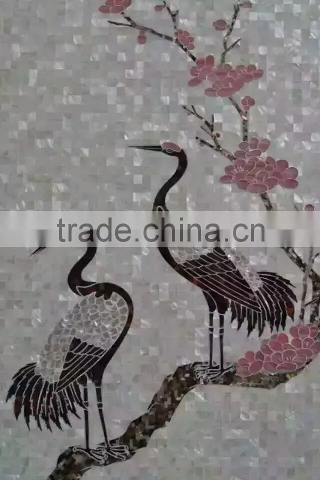 2016 Unique pattern mother of pearl carving decorative material