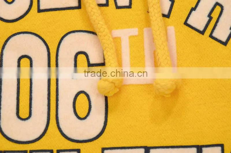 Long-sleeved velvet hooded hedging letters printing for cotton hoodie