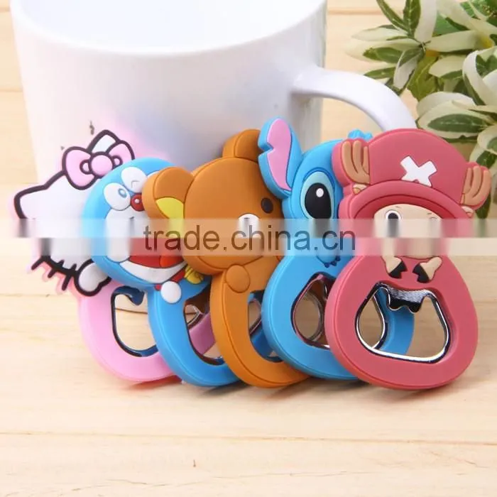 High class customized design 3d PVC bottle opener