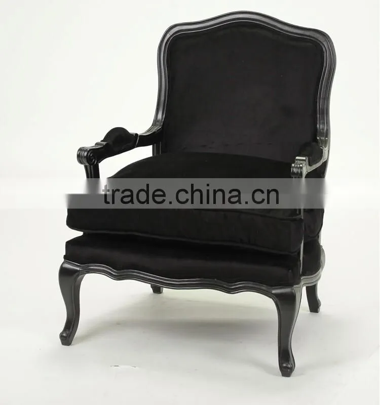 Solid Birch Wood black fabric Coffee room use Chair/modern armchair(CH-863)