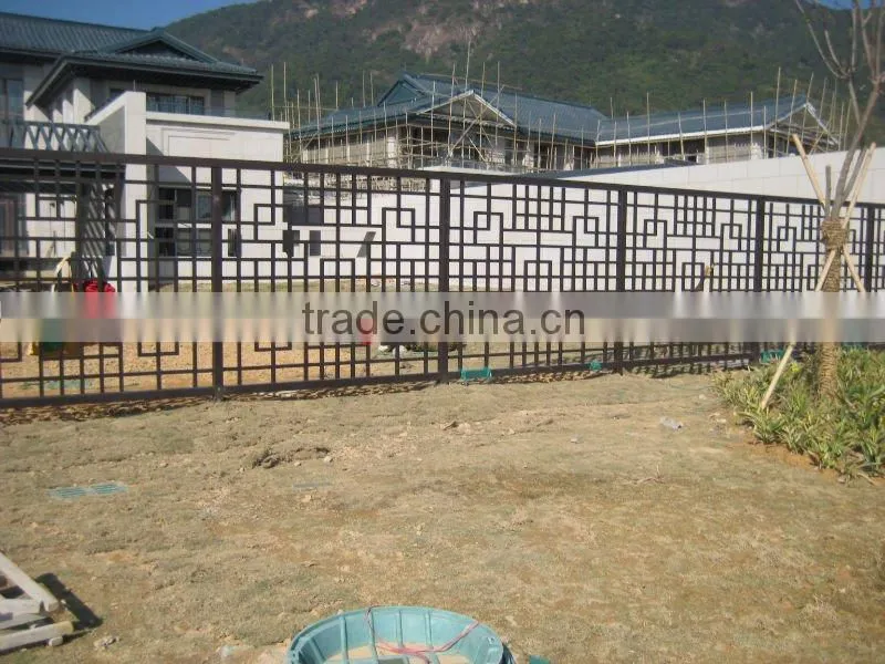 Top-selling hand forged iron fence and gate