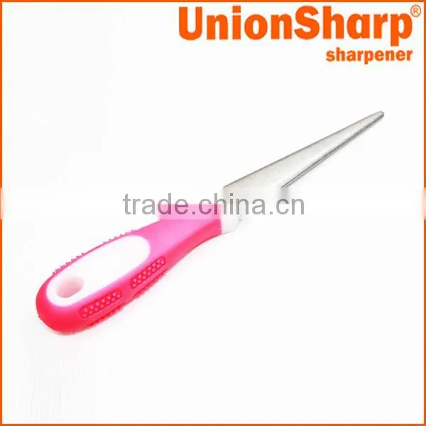 Kitchen manual diamond knife sharpening steel