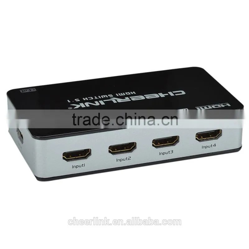 5x1 hdmi switch 501 hdmi v1.3a with full hd 1080p and 3d / remote control -black